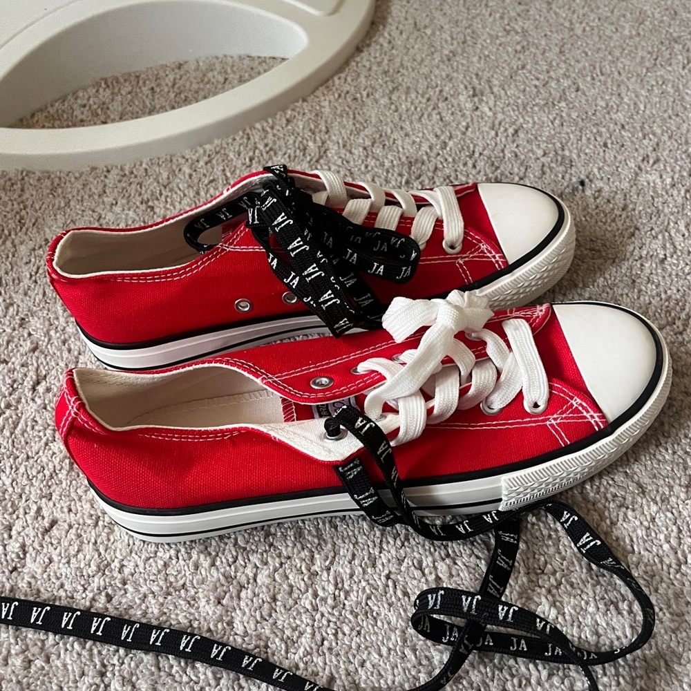 Red Canvas  Sneakers